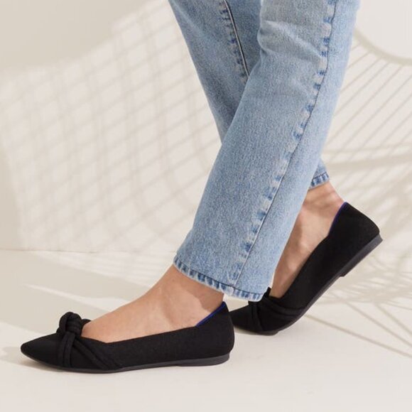 Rothy's The Knot Women's Black Ballet Flat Size: 7 - Picture 1 of 16
